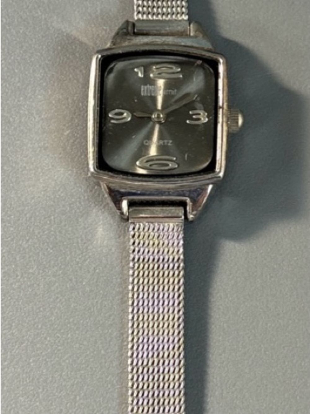 Skagen Silver Mesh Watch with Black Dial